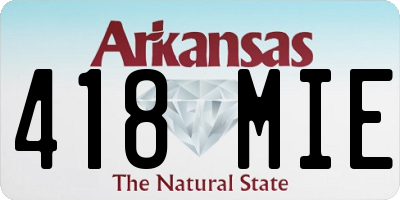 AR license plate 418MIE