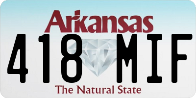 AR license plate 418MIF