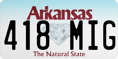 AR license plate 418MIG