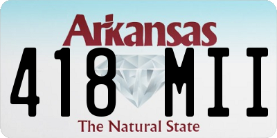 AR license plate 418MII