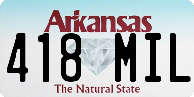 AR license plate 418MIL