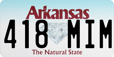 AR license plate 418MIM