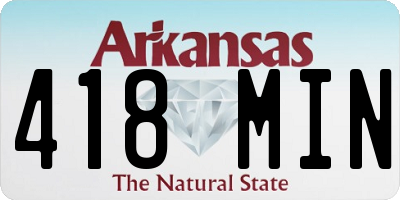 AR license plate 418MIN