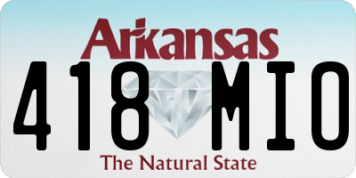 AR license plate 418MIO
