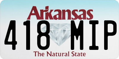 AR license plate 418MIP