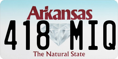 AR license plate 418MIQ