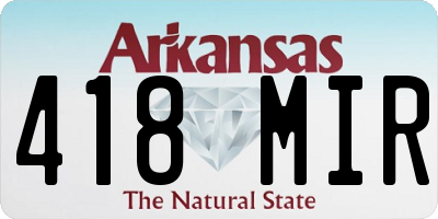 AR license plate 418MIR