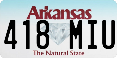 AR license plate 418MIU