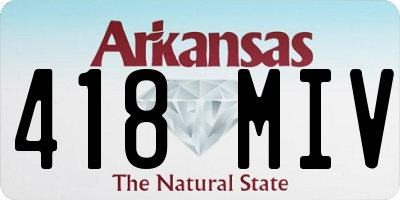 AR license plate 418MIV