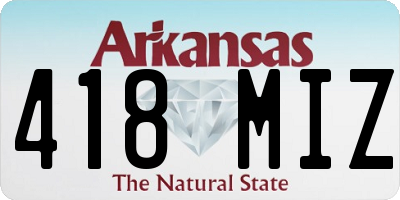 AR license plate 418MIZ