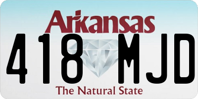 AR license plate 418MJD