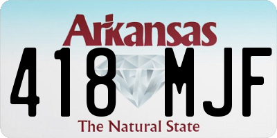 AR license plate 418MJF