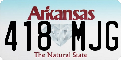 AR license plate 418MJG