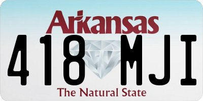 AR license plate 418MJI