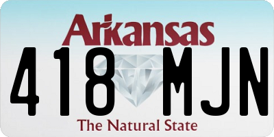AR license plate 418MJN