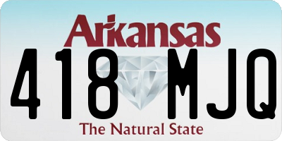 AR license plate 418MJQ