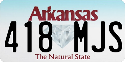 AR license plate 418MJS