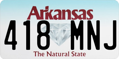 AR license plate 418MNJ