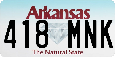 AR license plate 418MNK