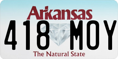 AR license plate 418MOY