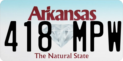 AR license plate 418MPW