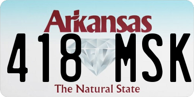 AR license plate 418MSK