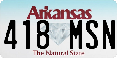 AR license plate 418MSN