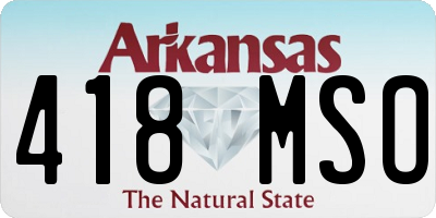 AR license plate 418MSO