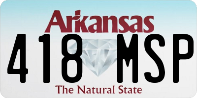 AR license plate 418MSP