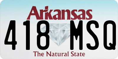 AR license plate 418MSQ