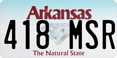 AR license plate 418MSR
