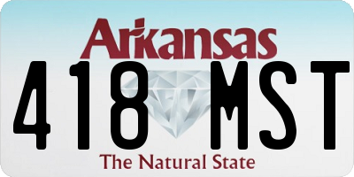 AR license plate 418MST