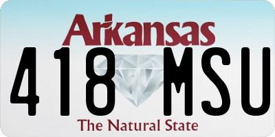 AR license plate 418MSU