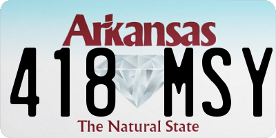 AR license plate 418MSY