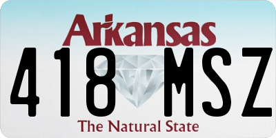 AR license plate 418MSZ