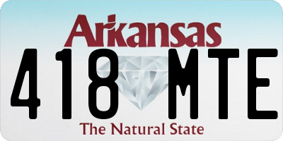 AR license plate 418MTE