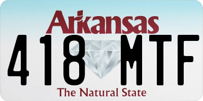 AR license plate 418MTF