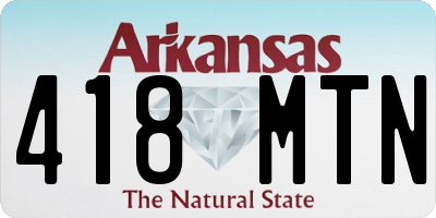 AR license plate 418MTN
