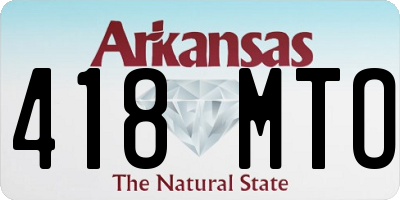 AR license plate 418MTO