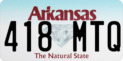 AR license plate 418MTQ