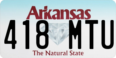 AR license plate 418MTU