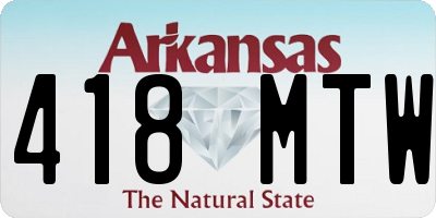 AR license plate 418MTW