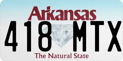 AR license plate 418MTX