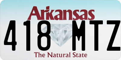 AR license plate 418MTZ