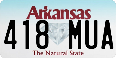 AR license plate 418MUA