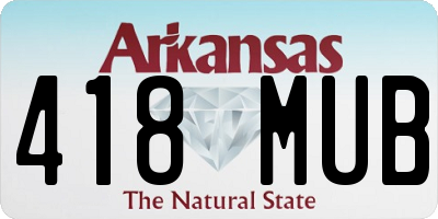 AR license plate 418MUB