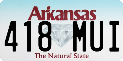 AR license plate 418MUI