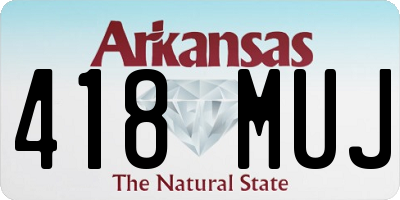 AR license plate 418MUJ