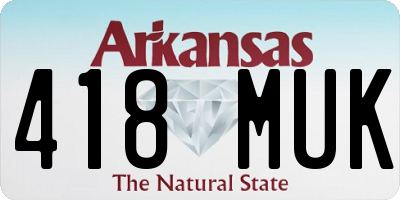 AR license plate 418MUK