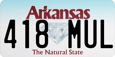 AR license plate 418MUL